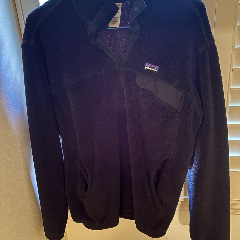 Patagonia Black Synchilla Snap -T Fleece Pullover  Size Medium